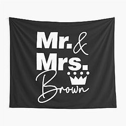 We are Mr Brown and Mrs Brown Lovely Family Tapestry