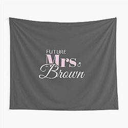 Cute Engagement Gift Future Mrs Brown Bachelorette Gift Tapestry