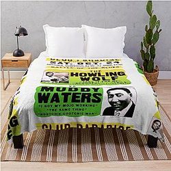 Muddy Waters Blues Throw Blanket