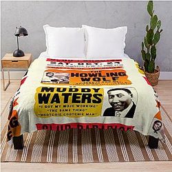 Muddy Waters Blues Throw Blanket