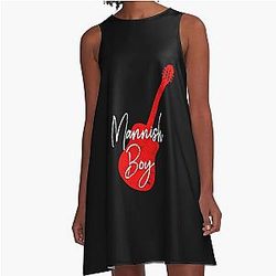 Muddy Waters T-Shirt Mannish Boy A-Line Dress