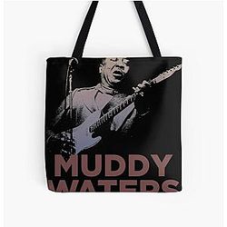 Retro Muddy Waters You're Going to Miss Me All Over Print Tote Bag