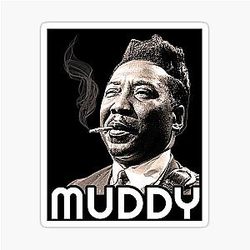 Muddy Waters Blues Icon Tribute Sticker
