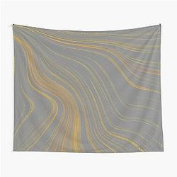 Ribbons of Muddy Waters Brown and Golden Rod - Abstract Tapestry