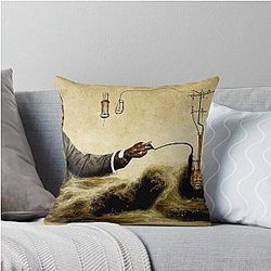 Muddy Waters Invents Electricity Throw Pillow