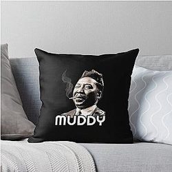 Muddy Waters Blues Tribute Throw Pillow