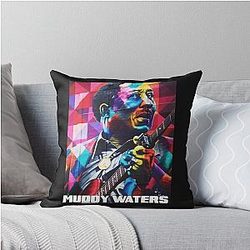 Muddy Waters Blues Soul Throw Pillow