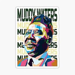Abstract Muddy Waters in WPAP Sticker