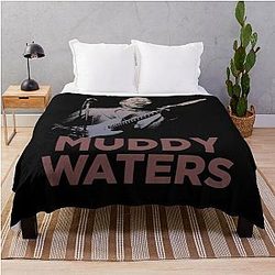 Retro Muddy Waters Throw Blanket