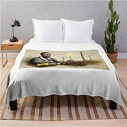 Muddy Waters Inventing Electricity Throw Blanket