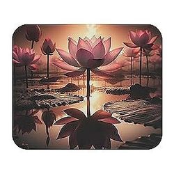 Lotus Mouse Pad - 9x8 Inch Rubber Base with Sacred Pink and White Flowers Rising from Muddy Waters in Asia and Egypt becomes
Lotus Mouse Pad - 9x8 Inch Rubber Base with Sacred Pink and White Flowers Rising from Muddy Waters in Asia