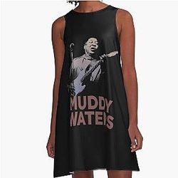 Retro Muddy Waters A-Line Dress