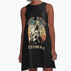 Vintage Muddy Waters You're Gonna Miss Me Essential A-Line Dress