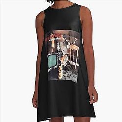 Muddy Guitar Waters Redman A-Line Dress