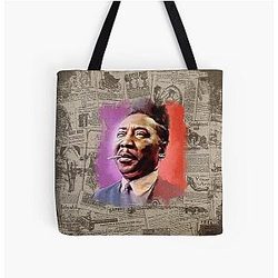 Muddy Waters - Cool Musician Portraits All Over Print Tote Bag