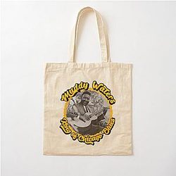 Muddy Waters King of Chicago Blues Cotton Tote Bag