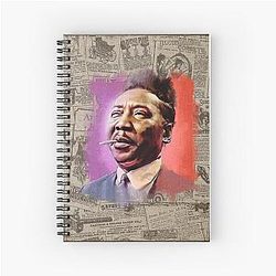 Muddy Waters - Cool Musician Portraits Spiral Notebook