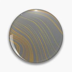 Ribbons of Muddy Waters and Golden Rod - abstract Pin