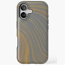 Ribbon of Muddy Water Brown and Goldenrod - abstract iPhone Case