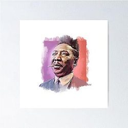 Muddy Waters - Famous Musician Portraits Poster