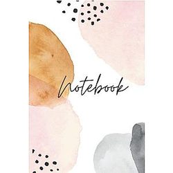 Cute Minimalist White Notebook Bullet Journal 121 Pages Dotlines 6x9 Hardcover for School Work or Diary