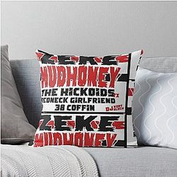 Zeke Mudhoney Hickoids Redneck Girlfriend Throw Pillow