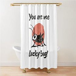 You Are One Lucky Bug Mulan Insipired Lucky Cricket Design Shower Curtain