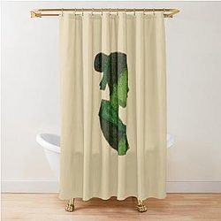 Watercolor Silhouette Mulan Shower Curtain