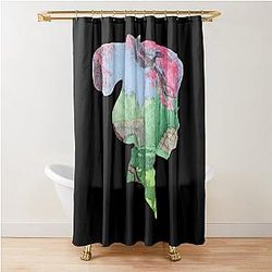 Watercolor Silhouette Mulan Garden Classic Shower Curtain