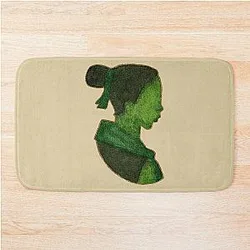 Watercolor Silhouette Mulan Bath Mat