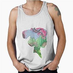 Watercolor Silhouette Mulan Garden Tank