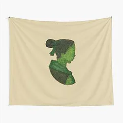 Watercolor Silhouette Mulan Tapestry