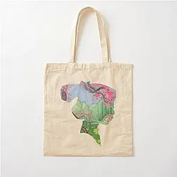 Watercolor Silhouette Mulan Garden Classic Cotton Tote Bag