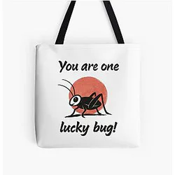 You Are One Lucky Bug - Mulan Inspired Lucky Cricket Design All Over Print Tote Bag