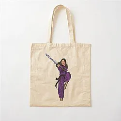 Mulan Purple Cotton Tote Bag