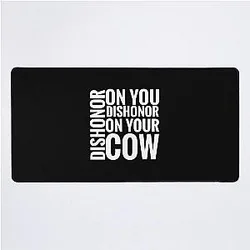 Dishonor on Your Cow in White - Mulan Desk Mat