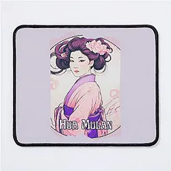 Ancient Legend of Hua Mulan Art Nouveau Mouse Pad