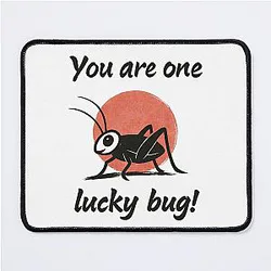 You Are One Lucky Bug - Mulan Inspired Lucky Cricket Design Mouse Pad