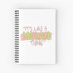 It's a Mulan Spiral Notebook