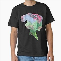 Watercolor Silhouette Mulan Garden Classic T-Shirt