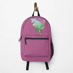 Watercolor Silhouette Mulan Garden Backpack