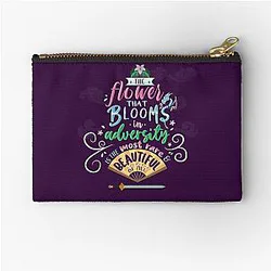 The Flower that Blooms in Adversity Mulan Quote Pouch