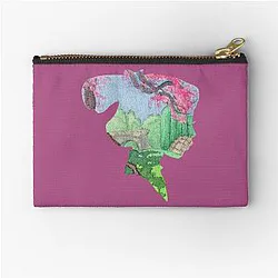 Watercolor Silhouette Mulan Garden Zipper Pouch
