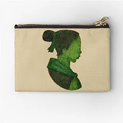 Watercolor Silhouette Mulan Zipper Pouch