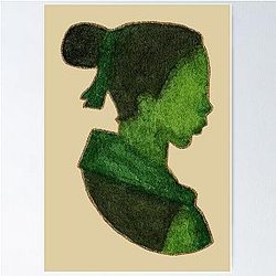 Watercolor Silhouette Mulan Poster