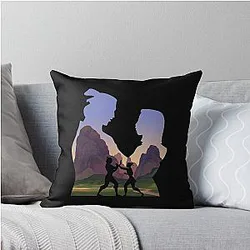 Mulan and Li Shang Throw Pillow