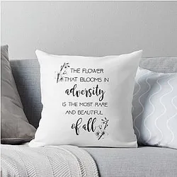 The Flower That Blooms Mulan Throw Pillow