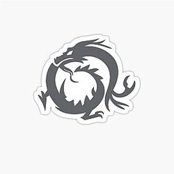 Circle Dragon Mulan Inspired Icon Sticker