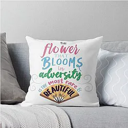 Mulan the Flower that Blooms Throw Pillow
