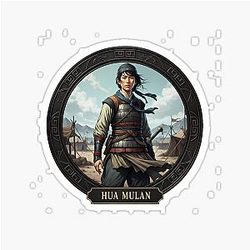 Hua Mulan Chinese Legend Sticker